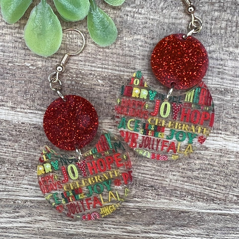 Christmas Sayings Earrings