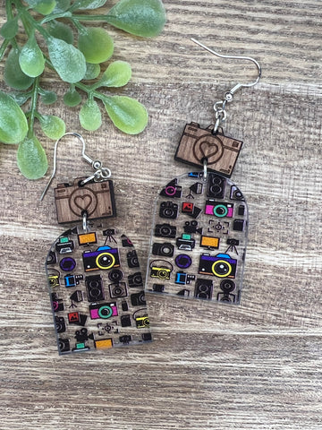 Camera Earrings