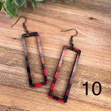 Red Plaid Earrings