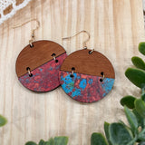 Copper Print Earrings