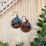 Copper Print Earrings