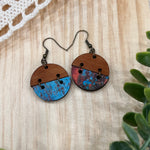 Copper Print Earrings