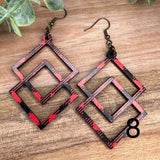 Red Plaid Earrings