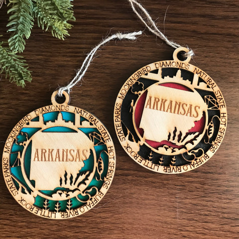 Arkansas State Ornament