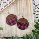 Red Plaid Earrings