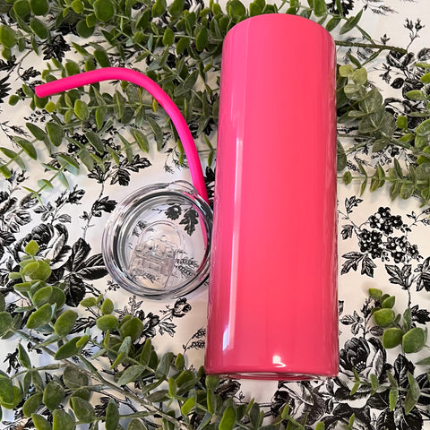 20oz skinny tumbler (pink)