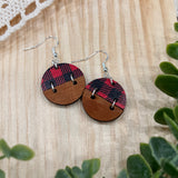 Red Plaid Earrings