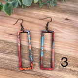 Copper Print Earrings