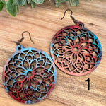 Copper Print Earrings