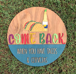 Tacos and Beverage Signs