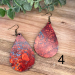 Copper Print Earrings