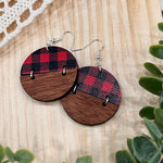 Red Plaid Earrings