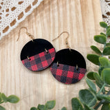 Red Plaid Earrings