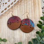 Copper Print Earrings