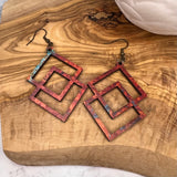 Copper Print Earrings