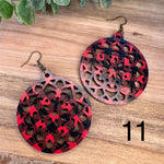 Red Plaid Earrings